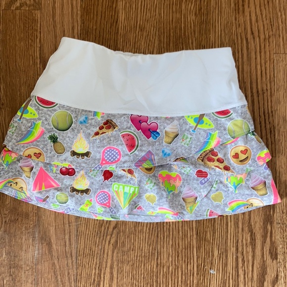 Lucky in Love Other - emoji tennis skirt